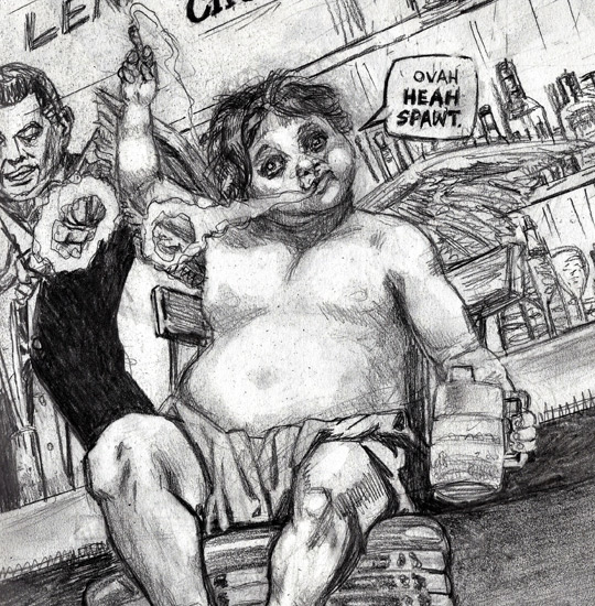 Lenny the Cherub in the Pit of Despair